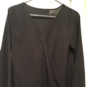 Black polyester Blouse